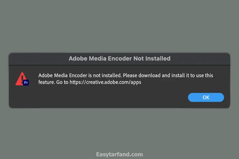 media encoder not installed