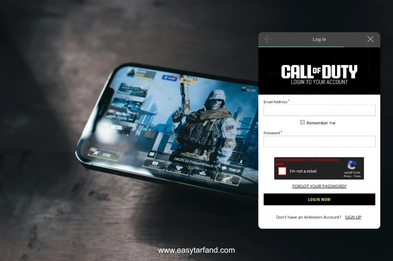 حل مشکل من ربات نیستم(کپچا) در کالاف دیوتی موبایل